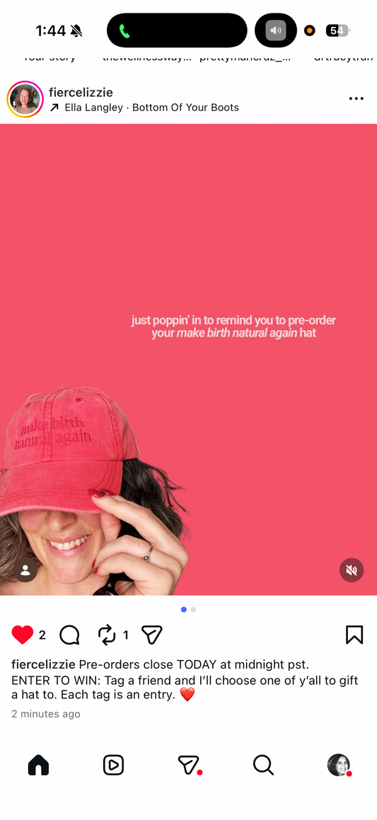 Make Birth Natural Again Dad Hats - Fierce Lizzie/The Unmedicated Girlies